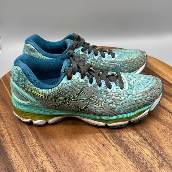 Asics Gel-Nimbus 17 Shoes Womens Size 8 Blue Road Running Workout Gym Sneakers - Picture 1 of 8